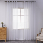 Varjutavad &uuml;hev&auml;rvilised valged l&auml;bipaistvad kardinad elutoa kaunistamiseks Aknakardinad k&ouml;&ouml;ki Moodsad t&uuml;ll Voile organza kardinad 100x200cm valge