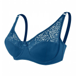 Pitsist rinnahoidja, suure suurusega tass, mugav hingav rindkere terasr&otilde;ngaga Traditsiooniline Euroopa ja Ameerika aluspesu naistele 36/80C sinine