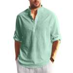 Meeste s&auml;rk puuvillane linane mees hingav suvine vabaaja meeste puuvill XL