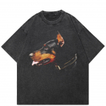 T&auml;navar&otilde;ivad Dobermann Graafiline Unisex T-s&auml;rk Puuvillane Pestud Must Ts&auml;rk Unisex Tops T-s&auml;rk Suvine l&uuml;hikeste varrukatega T-s&auml;rk S must