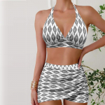 Naiste Ujumisriided Tankini 2-osaline Ujumiskost&uuml;&uuml;m Lehed Puhkus Ujumisriided 2XL