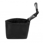 Golfiklubide ja pallide puhastuskott Kaasaskantav golfiklubi pesukott, eemaldatava klambriga fliisiga puhastuskott must