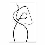 Abstraktne Joon L&otilde;uendplakat Must Valge Naise Keha Pilt Seinakunst P&otilde;hjamaade Minimalistlik Tr&uuml;kk Maal Moodne Elutoa Sisustus 21x30cm No Framed