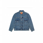 Levis Puhas V&auml;rv &Uuml;hendamine Mugav Pikkade Varrukatega Denim Jakk Meeste &Uuml;ler&otilde;ivad Sinine A7632-0001 XL