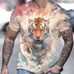 Tiigri T-s&auml;rk Meestele 3D Loomade 3D Prindiga Meeste s&auml;rgid Suvised L&uuml;hikeste Varrukatega Meeste Pullover Oversized Top vabaaja Meeste R&otilde;ivad S