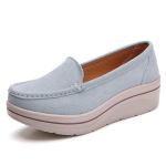 Uued naiste vabaajajalatsid Slip On Loafers Mood mugavad hingavad naiste platvormi k&otilde;rgust suurendavad jalatsid 41 hall v&auml;rv