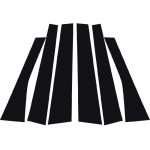 4 tk l&auml;ikiv must auto akna samba postid, sobib Volkswagen Polo Mk4 jaoks (9N)4-ukseline sedaan 2002-2010 autokleebised