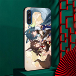 Black Swan Star Rail s&auml;delev &uuml;mbris Samsung Galaxy A02s A70 A70s A20e A03s A20 A30 A30s A40 A50 A50s A10 jaoks TPU must telefonikate Samsung A10
