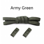 Elastsed paelad tossud v&auml;rvilised presslukuga lamedad paelad ilma sidumiseta 8mm paksud tennis paelad ilma sidumiseta kingapaelad kingatarvikud - armee roheline v&auml;rv