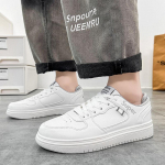 Meeste kingad S&uuml;gis Noored Valged Kingad Taldriku kingad Sada vabaaja nahast kingad Spordi v&auml;ikesed valged kingad 44 hall