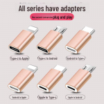 Apple 15 Type-C to Lightning laadimis- ja andmemuundur Android-seadmetele Aluminum Alloy [Apple Female to Type-C] Black