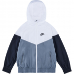 Nike Laste Spordir&otilde;ivad Windrunner Veekindel Kapuutsiga Jakk Logoga Laste &Uuml;ler&otilde;ivad Suitsuhall FZ5516-100 S