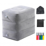 T&auml;ispuhutav lennuki jalatoe k&otilde;rgus reguleeritav kulumiskindel &uuml;lipehme reisijalatugi lennukitoolipikendus tumehall v&auml;rv