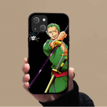 KK-42 One Piece Zorro pehme must &uuml;mbris iPhone XR 14 15 11 12 13 6 7 8 X XS Pro Max Samsung S22 S23 S21 S24 FE Ultra S8 Plus jaoks Samsung S24 Plus tuline