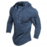 Meeste kevad-s&uuml;gis kapuutsiga pusa n&ouml;&ouml;ridega kapuutsiga &uuml;hev&auml;rviline lukuga kaunistus slim fit keskmise pikkusega vabaaja vintage meeste kampsunid topid L tumepruun v&auml;rv