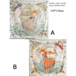110*110cm kahepoolne siidisall naiste helde sall mooruspuu siidisall 110*110cm