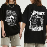 Rockb&auml;nd The Exploited Retro Graafiline T-s&auml;rk Punks Not Dead Streetwear T-s&auml;rk Unisex's Unisex Hip Hop 100% Puuvillast Suurem&otilde;&otilde;dulised T-s&auml;rgid Unisex 4XL