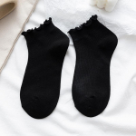 Uued naiste sokid, t&uuml;drukud, puhtast puuvillast l&uuml;hikesed sokid, armsad keskmise toru sokid puidust k&otilde;rva &auml;&auml;rega sokid &otilde;hukesed stiilis trendid one size must