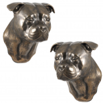 English Staffordshire Terrier - Dog statue, hanging bust, unique decoration for dog lover by Art-Dog brand