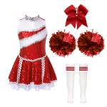 Keskkooli cheerleader kost&uuml;&uuml;m lastele t&uuml;drukutele Halloween Cheer vormiriietus tantsuv&otilde;istlus v&otilde;istkondlik sport cheerleading dress up 9-10 Years brown