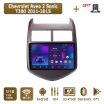 Android Carplay Autoraadio Chevrolet Aveo 2 Sonic T300 2011-2015 jaoks Multimeediapleier Pea&uuml;ksus Stereo GPS-navigatsioon BT WIFI 2+32GB 1+16GB