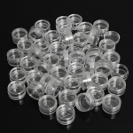 50 tk/partii 5g proovi l&auml;bipaistev koorepurk Mini kosmeetikapudelid konteinerid l&auml;bipaistev pott k&uuml;&uuml;nekunsti jaoks V&auml;ike l&auml;bipaistev purk palsami jaoks 50pcs