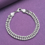 CHSHINE 925 h&otilde;bedast meeste 10 mm k&uuml;ljeketiga k&auml;ev&otilde;ru naistele, moev&otilde;ludega ehted 20CM 8inches