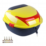Mootorratta tagumise kasti kiiver, pagasihoidja pealmine &uuml;mbris, suure mahutavusega universaalne elektromobiili jaoks Lemon Yellow Large Size