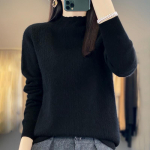 Naiste ka&scaron;miirist sviiter Qinghe ka&scaron;miir 30% ka&scaron;miir 70% vill Naiste s&uuml;gis- ja talvine ka&scaron;miirist pullover pehme ja soe L valge