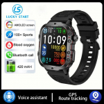 Uus 1,96-tolline ultra AMOLED nutikell GPS rada HD Bluetooth k&otilde;ne 420 mah suur aku 400+ sihverplaat sobiv 3ATM veekindel nutikell silicon must