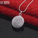 925 Sterling h&otilde;be 18mm &uuml;mmargune ripats Kaelakee Moodsad pulmaehted S-40CM
