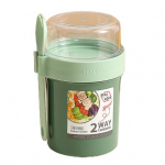 Overnight Box Cup Kahekihiline Hea tihendus Suure mahutavusega hommikus&ouml;&ouml;gisalat Jogurt P&auml;hklirasva v&auml;hendamine A roheline