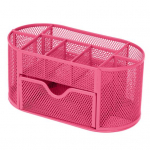 Pliiatsihoidja Tugev l&uuml;katav sahtel Siledad servad Mittepleekuv roostevastane kate Korrastatud metallist &uuml;heksa v&otilde;rega pliiatsihoidik &Uuml;hiselamu tarvik roosa punane v&auml;rv