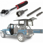 K&otilde;vakatte ja ukse kiirvabastust&ouml;&ouml;riistade komplekt, eemaldamise mutriv&otilde;tme t&ouml;&ouml;riistakomplekt, mis sobib Jeep Wrangler Jl-ga must