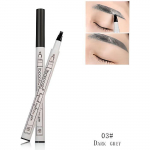 Microblading Sourcil Stylo Tatouage Crayon Sourcils Longue Dur&eacute;e Waterproof Fork Tip Fine Sketch Tattoo Eyebrow Pen (#3 gris fonc&eacute;)