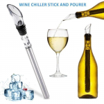Bouchon de refroidisseur de bouteille de vin en acier inoxydable, 1 pi&egrave;ce, baton de refroidissement anti fui