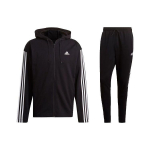 Adidas soontega siset&uuml;kiga dressipluus kolme triibuga v&auml;rviplokk kapuutsiga pikkade varrukatega dressipluus pikad p&uuml;ksid vabaaja spordikomplekt mehed dressipluus must GM3827 M