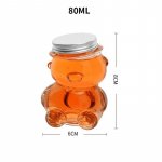 Kallutatud karu klaaspudel kohvikontsentraadi piimamahla jaoks lekkekindel pudel kaanega Mason Jar Kaasaskantav t&uuml;hi purk 50ml