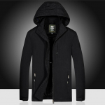 Meeste suures suuruses veekindel kapuutsiga m&uuml;ts, eemaldatav hingav sportlik v&auml;limantel XL must