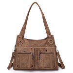 Naiste pehmest nahast &otilde;lakott keskealistele emadele m&otilde;eldud kott suure mahutavusega kandekott ristiketi jaoks