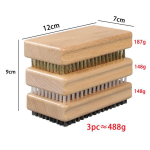 Lumelaua vahatamine pintslikomplekt: Vaha eemaldamine, poleerimine, saastest puhastamine messing-, nailon- ja hobusekarva harjadega 3PC (one for each material) kollane