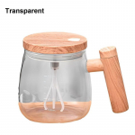 Isesegav kohvitass 400ml elektriline segamiskruus, isesegunev klaasist veekindel automaatne elektriline valgupulbri segamiskruus 301-400ml