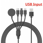 4-&uuml;hes USB-t&uuml;&uuml;pi C PD laadimiskaabel iPhone'i/Androidi kiirkella magnetilise juhtmevaba laadija jaoks Apple Watchi IWatch 1-9 Ultra SE jaoks