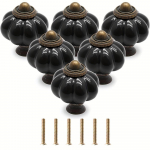 6/12 tk Mustad K&otilde;rvitsanupud Vintage Keraamilised Kappide Nupud Kummutinupud Sahtlinupud Ukse Nupud Sahtlit&otilde;mbek&auml;epidemed Kummutinupud Paigalduskruvidega 6pcs