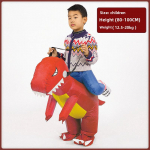 Dinosauruse t&auml;ispuhutav kost&uuml;&uuml;m lastele ja t&auml;iskasvanutele &ndash; koomiksistiilis Halloweeni riietus Children punane