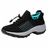 Naiste Ortopeedilised Venivad Pehmendusega Kingad Mugavad Cloud Pro Hingav V&otilde;rk Sokk Moes Tossud Libisemiskindlad Kiilud Jooksujalatsid 35 must/sinine