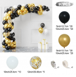 Musta kullaga &otilde;hupall Garland Arch Kit Lateks Konfeti &otilde;hupall Palju &otilde;nne 30 40 50 aastat vana s&uuml;nnip&auml;evapeo kaunistus s&uuml;nnip&auml;evaks AS SHOWN