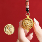 Kaksteist sodiaagi j&auml;ljendit messingist aardekauss, p&ouml;&ouml;rlev meeste ja naiste rippuv kaunistus auto v&otilde;tmehoidja ripats Horse