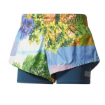 Adidas Stella McCartney Seeria Lilleline Prindiga Kahe-&uuml;hes L&uuml;hikesed P&uuml;ksid Naiste L&uuml;hikesed P&uuml;ksid Roheline BQ8282 2XS