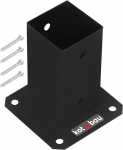 Support de Poteau en bois - 70 x 70 mm - galvanis&eacute;e &agrave; chaud - Noir - Kotarbau